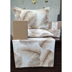 Комплект постельного белья Trend Cotton 00004504, пододеяльник 200x220 см, простыня 240x260 см, 2 наволочки 50x70 см, двуспальный, хлопок, белый/коричневый