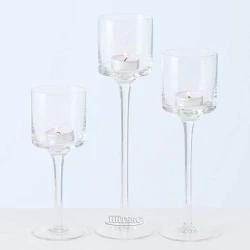 Dekorativ Şüşə Sunum Qədəhləri 3-lü 10820-1 Dekorativ Şüşə Sunum Qədəhləri 3-lü 10820-1