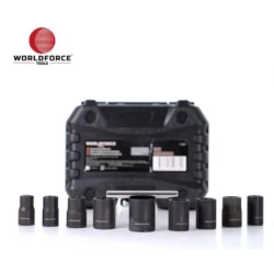 Набор для удаления поврежденных гайок Worldforce 11385, 3/8'', 10 предметов
