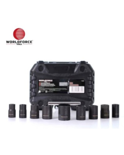 Zədələnmiş qayka sökmə dəsti Worldforce 11385, 3/8