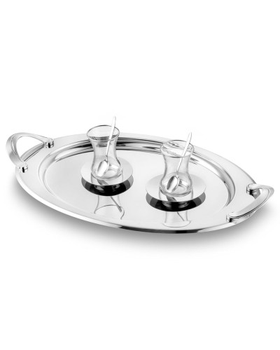 Çay dəsti Emsan Abbie, paslanmaz polad, gümüşü, 125 ml, 19 parça, 6 nəfərlik
