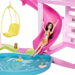 Дом для кукол Barbie HMX10 Dreamhouse, 75+ шт, 3+ лет, разноцветный