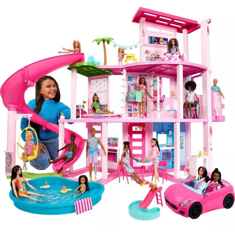 Дом для кукол Barbie HMX10 Dreamhouse, 75+ шт, 3+ лет, разноцветный Дом для кукол Barbie HMX10 Dreamhouse, 75+ шт, 3+ лет, разноцветный