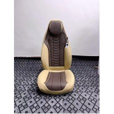 Oturacaq üçün çexol nabuk və dəri, coffe/bej - avto837