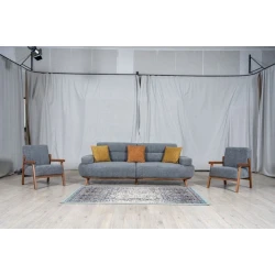 Комплект мягкой мебели Woodpecker Tesla, серый, 3 предмета Комплект мягкой мебели Woodpecker Tesla, серый, 3 предмета