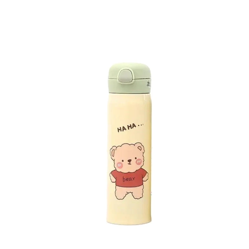 Su qabı Bear, 480 ml, paslanmayan polad, sarı