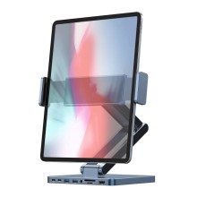 Telefon və planşet üçün masaüstü tutacaq Wiwu AH801 8-в-1 USB-C Hub Grey