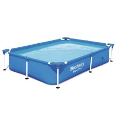Hovuz Bestway Steel Pro 56401, uşaq üçün, karkas, düzbucaq, uzunluq 150 sm, eni 221 sm, hündürlüyü 43 sm, həcm 1200 l, göy/ağ