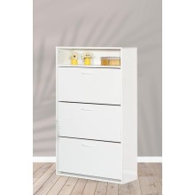 Ayaqqabı üçün tumba Art Mebel 14, laminat, ağ, 130x70x30 sm