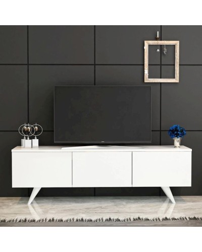 TV üçün tumba Sentra ev_12115494, LDSP, ağ, 180x45x35 sm