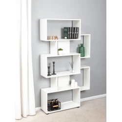 Стеллаж Letta ЛДСП, белый, 160x25x80 см