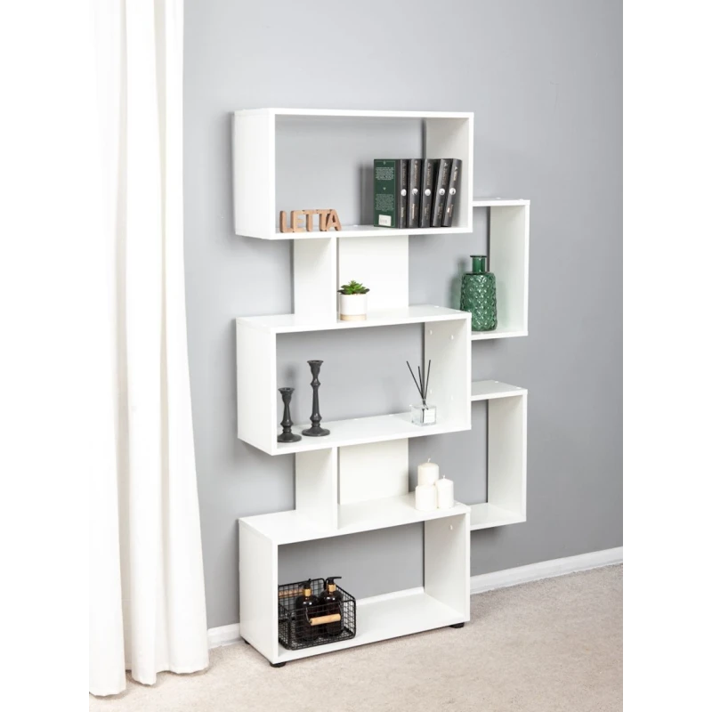 Стеллаж Letta ЛДСП, белый, 160x25x80 см