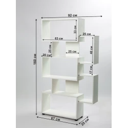 Стеллаж Letta ЛДСП, белый, 160x25x80 см