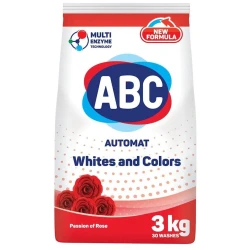 Стиральный порошок ABC, для белого и цветного белья, автомат, 3 кг