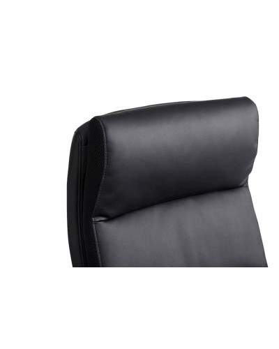 Ofis kreslosu JYSK Kastbjerg 3678802, süni dəri/polad, qara, 67x122/132x70 sm