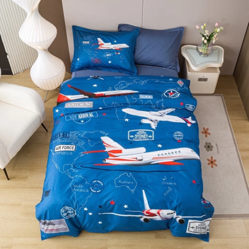 Комплект детского постельного белья Annaberry SHA-00004745, пододеяльник 160x220 см, простыня 180x240 см, наволочка 50x70 см, хлопок, разноцветный Комплект детского постельного белья Annaberry SHA-00004745, пододеяльник 160x220 см, простыня 180x240 см, наволочка 50x70 см, хлопок, разноцветный