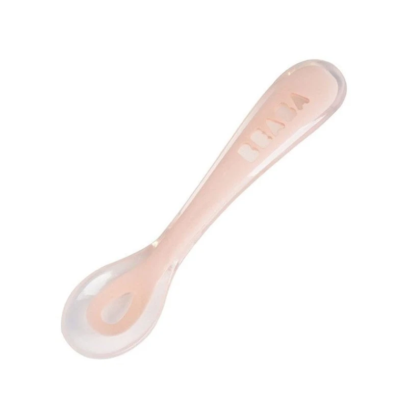 Детская ложка Beaba, силикон, розовый, 13х3х1.2 см Детская ложка Beaba, силикон, розовый, 13х3х1.2 см