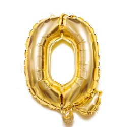 Воздушный шар Party fun Alphabet Буква Q, золотистый