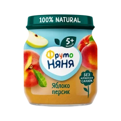Фруктовое пюре ФрутоНяня Яблоко и Персик, 100 г