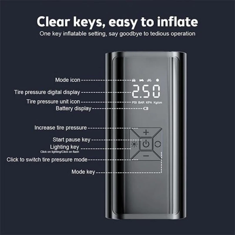 Компрессор автомобильный EB_981 черный