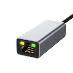 Şəbəkə adapteri Recci RH10 RJ45 to Type-C 100Mbps 80mm Gray