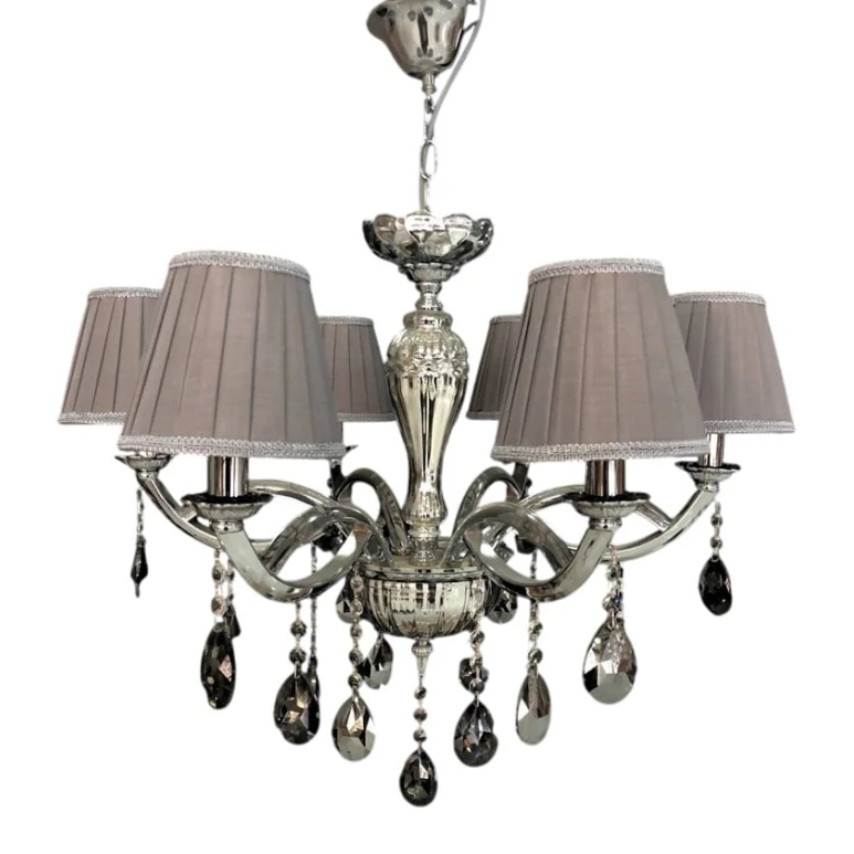 Люстра подвесная Şəms Aydınlatma N 184-6, бежевая Люстра подвесная Şəms Aydınlatma N 184-6, бежевая