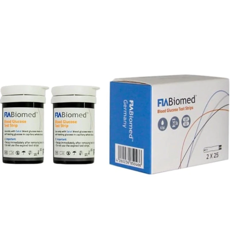 Тест-полоски для определения уровня глюкозы FIA Biomed, 2x25 шт