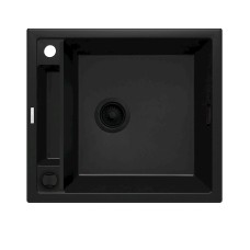 Mətbəx çanağı Deante Magnetic N103, qranit, qara, 56x50x21.9 sm