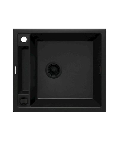 Mətbəx çanağı Deante Magnetic N103, qranit, qara, 56x50x21.9 sm