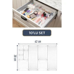 Orqanayzer dəsti Soft Chef SCP10, 10 əd, plastik, şəffaf