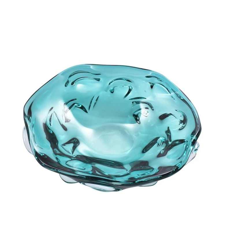 Пепельница Eichholtz Kane L, 34x8 см, стекло, бирюзовый Пепельница Eichholtz Kane L, 34x8 см, стекло, бирюзовый