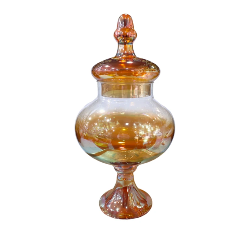 Şəkər qabı NH_SED17, 33x15 sm, şüşə, sarı