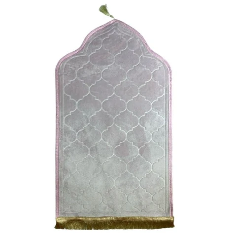 Коврик для намаза Ümmü-Gülsüm_0007, велюр, с магнитом, серый