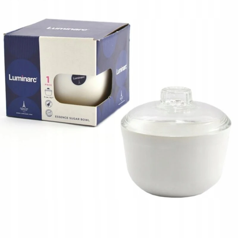 Сахарница Luminarc Essence P4333 с крышкой, стекло, белый