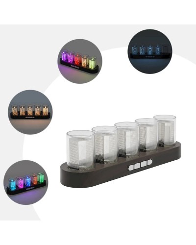 Elektron saat Rainbow Nixie, rəngbərəng