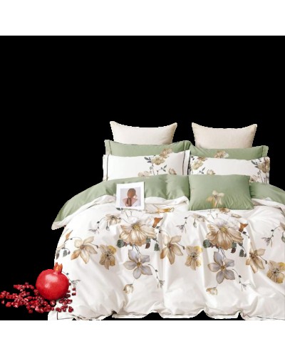 Yataq dəsti Narlı Super Narlı 000883, yorğan üzü 160x220 sm, mələfə 240x260 sm, 2 əd yastıq üzü 50x70 sm, ailəvi, satin/pambıq, rəngbərəng