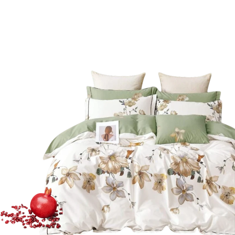 Yataq dəsti Narlı Super Narlı 000883, yorğan üzü 160x220 sm, mələfə 240x260 sm, 2 əd yastıq üzü 50x70 sm, ailəvi, satin/pambıq, rəngbərəng