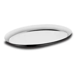 Поднос Korkmaz Oval A1786, 25x18 см, нержавеющая сталь, серебристый
