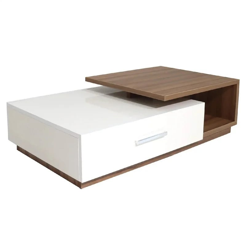 Журнальный столик Laris ev_12116209, ЛДСП, коричневый/белый