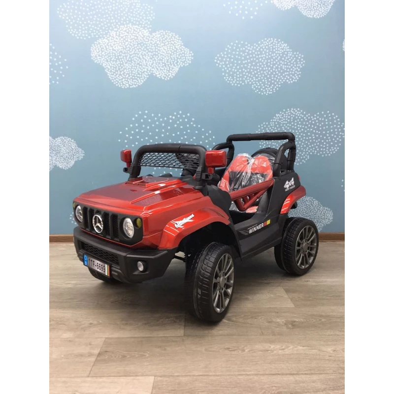 Uşaq elektrik avtomobili 585, qara/qırmızı