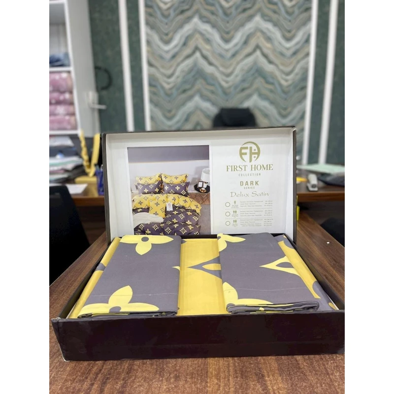 Комплект постельного белья First Home SHA-00001296, пододеяльник 160х220 см, наволочки 50x70 см, двуспальный, сатин Комплект постельного белья First Home SHA-00001296, пододеяльник 160х220 см, наволочки 50x70 см, двуспальный, сатин