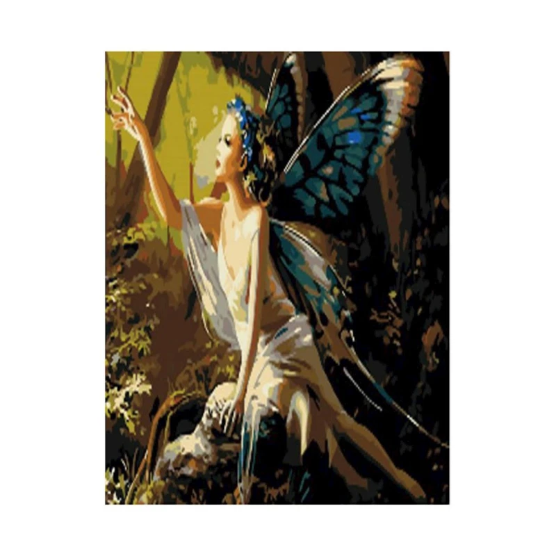 Набор для рисования по номерам Фея, 40х50 см, акриловые краски, кисточки 3-х видов, холст, крючки для подвешивания Набор для рисования по номерам Фея, 40х50 см, акриловые краски, кисточки 3-х видов, холст, крючки для подвешивания