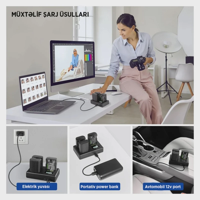 Комплект аккумулятора и адаптера Neewer LP-E6 Комплект аккумулятора и адаптера Neewer LP-E6