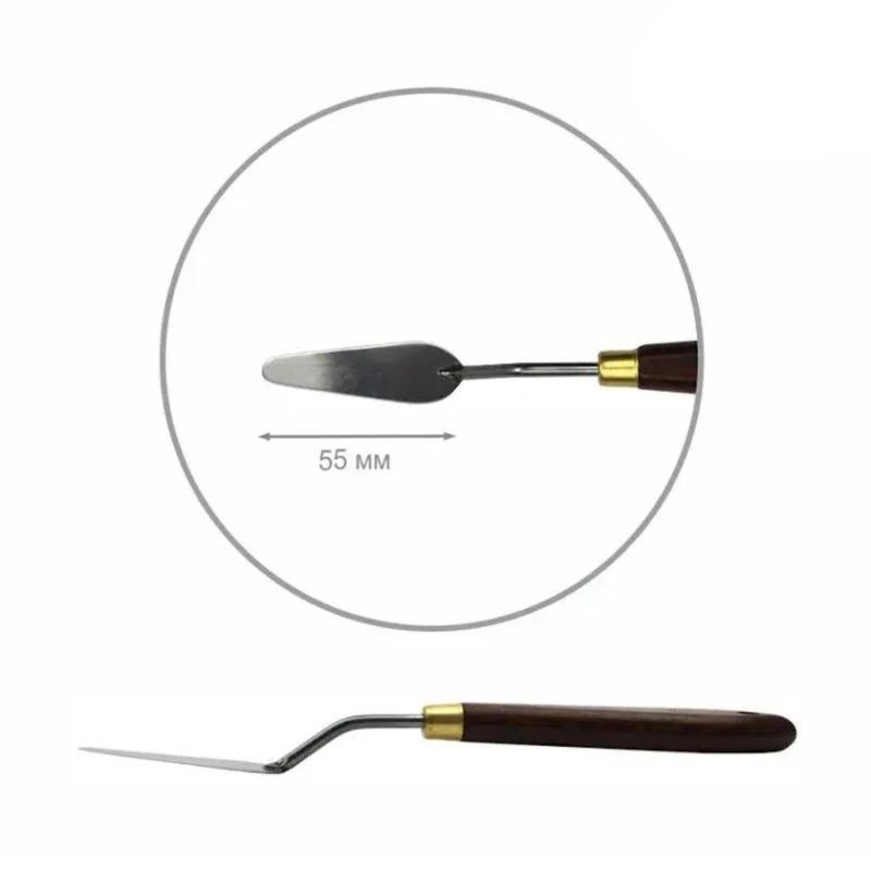 Мастихин Rosa Talent Classic, нержавеющая сталь/дерево, капля, 5.5 см, № 5 Мастихин Rosa Talent Classic, нержавеющая сталь/дерево, капля, 5.5 см, № 5