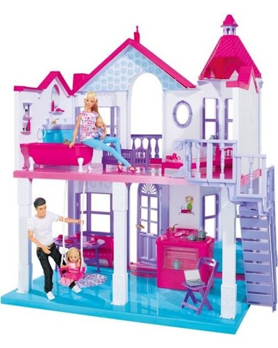 Kukla evi Simba Steffi Family House, plastik, 3+ yaş, 79х70х22 sm, iki mərtəbəli