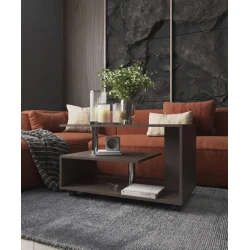 Журнальный стол Letta 3563_Letta25JurnKrushonVen, темно-коричневый, 47.5x50x90 см