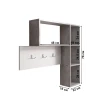 Вешалка с полками Letta Beton White, 78x16х101 см, ЛДСП, белый Вешалка с полками Letta Beton White, 78x16х101 см, ЛДСП, белый