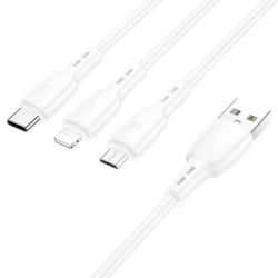 Кабель USB Borofone BX71 3in1 White