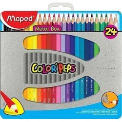 Набор цветных карандашей Maped Color'Peps, металлическая коробка, 24 шт (832016)