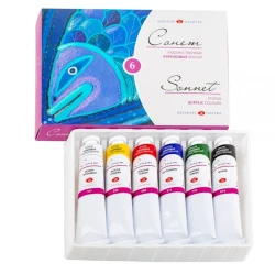 Набор акриловых красок Невская палитра Сонет 6х46 мл Набор акриловых красок Невская палитра Сонет 6х46 мл